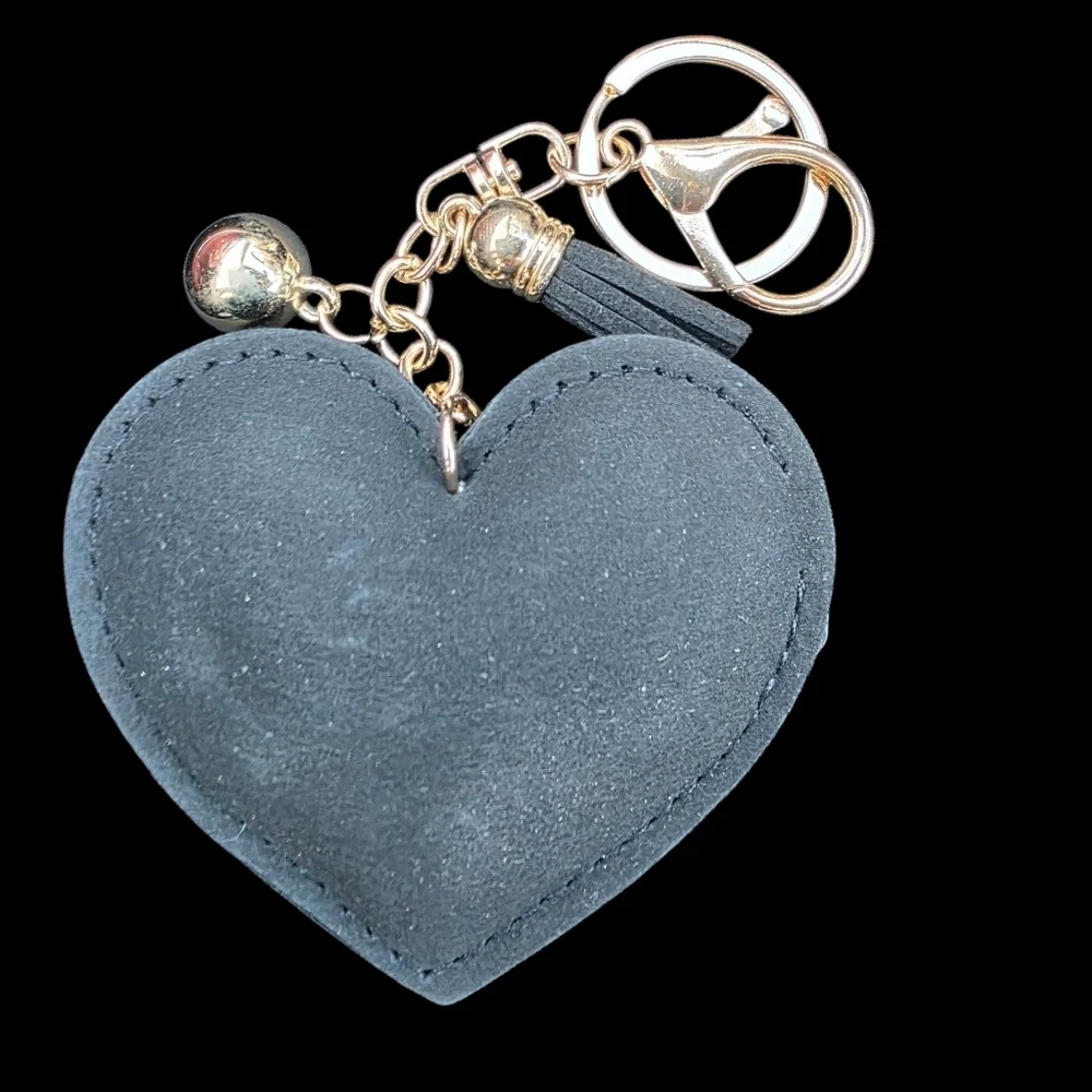 Heart Shaped Bad Word Rhinestone Bag Charm | Keychain